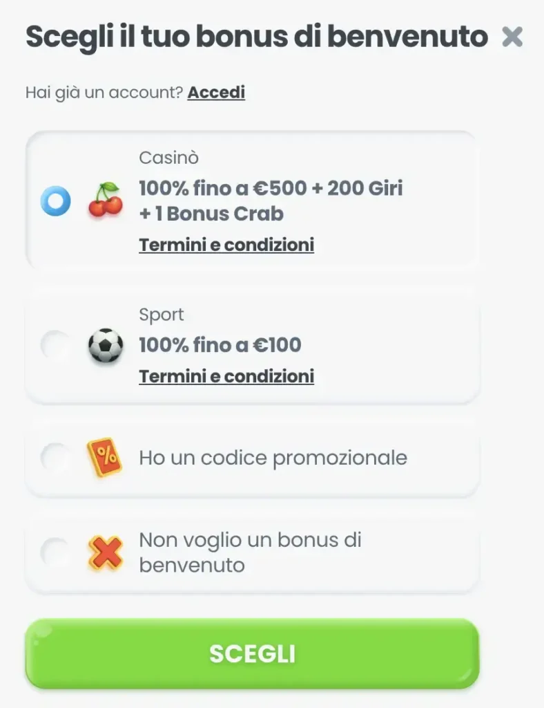 Cazimbo accedi